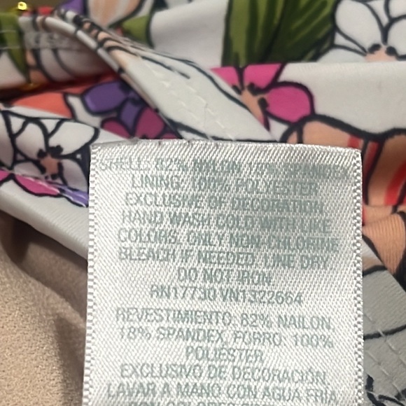 Kona Sol Pink FLORAL One Piece Swimwear WOMENS SIZE L - Picture 10 of 10